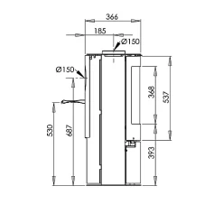 15 Svart Fristående 6,5kW