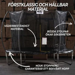 Aero Trampolin med Skyddsnät Ø4,27m
