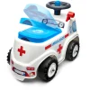 Ambulance ride-on med förvaringsutrymme, ratt och tuta