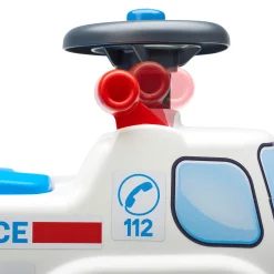 Ambulance ride-on med förvaringsutrymme, ratt och tuta