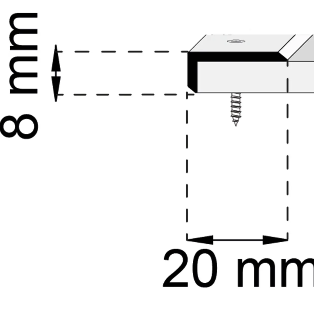 A46 Mässing 8x20 mm
