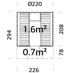Anita 6,4 m² Byggsats i Trä