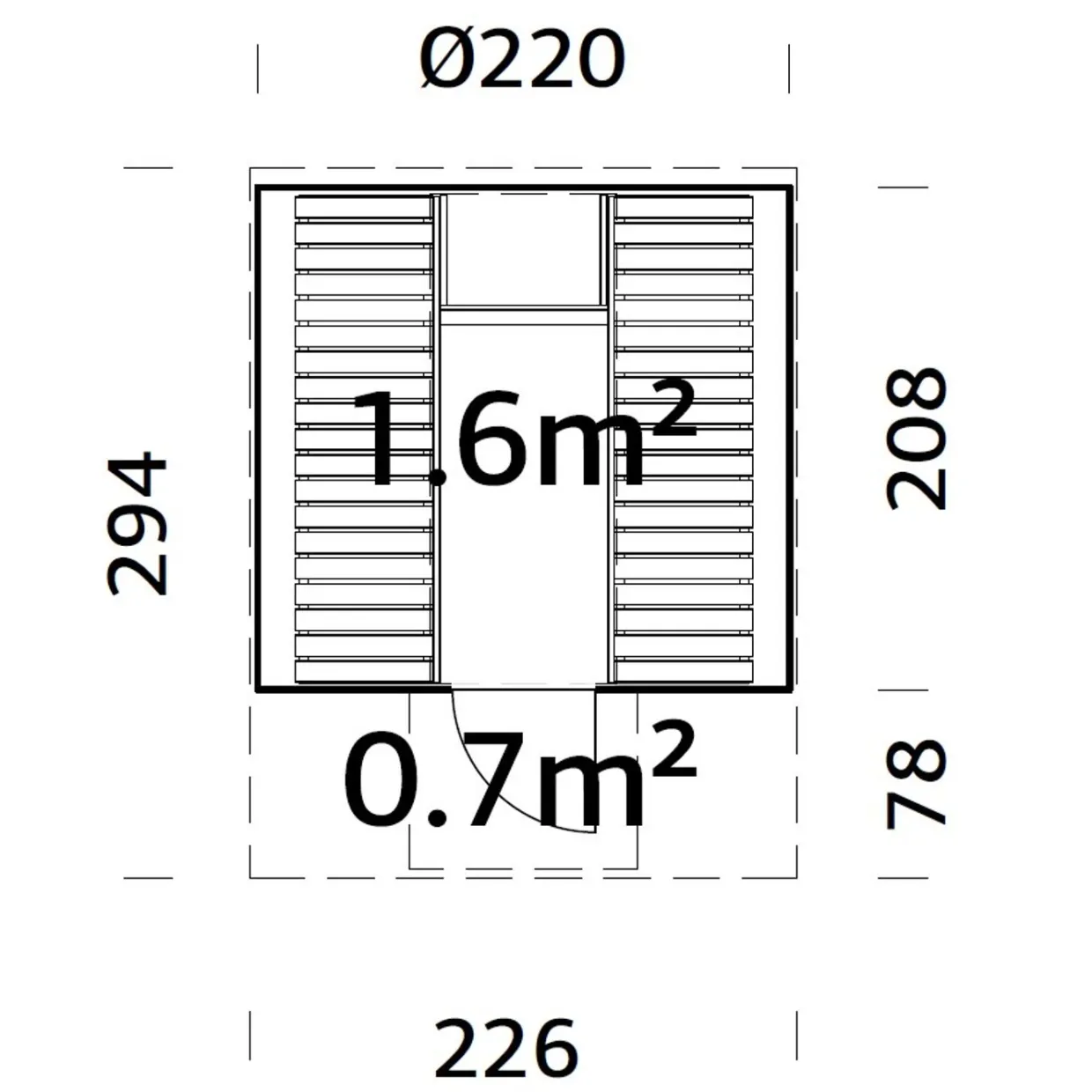 Anita 6,4 m² Byggsats i Trä