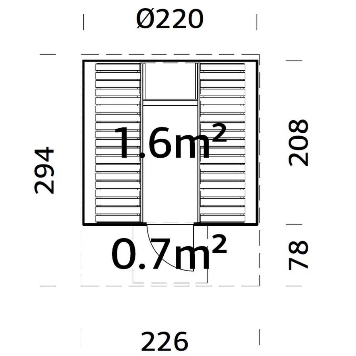 Anita 6,4 m² Byggsats i Trä