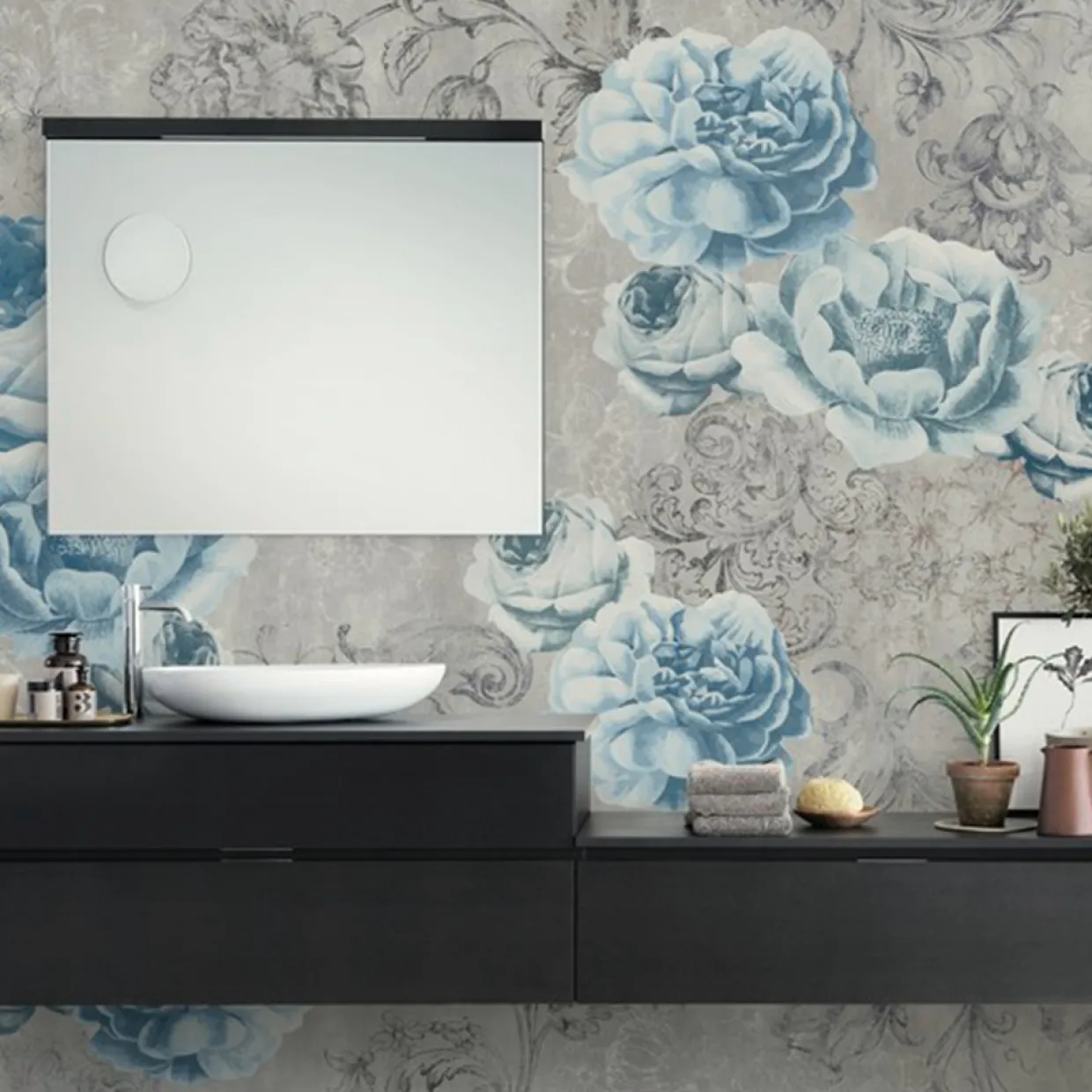 Aquarelle Flower Fusion Blue