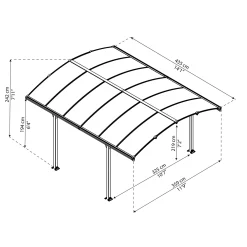 Arcadia I Metall 3,6x4,5 m