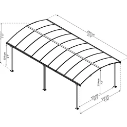 Arcadia I Metall 3,6x6,5 m