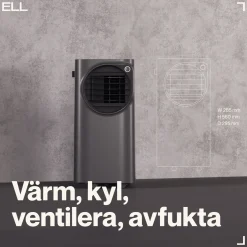 Atmos 12000BTU 4-i-1 Funktion Kyla/Värme/Avfuktning/Ventilation