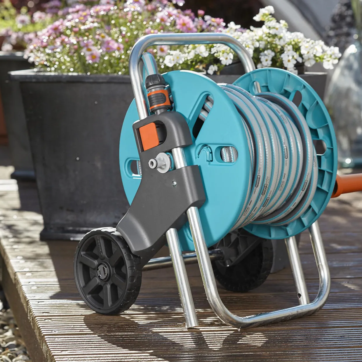 Bevattning Slangvagn & Kran Med Vattenspridare & Sprinklerpistol