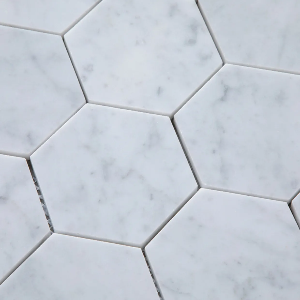 Bianco Carrara C Hexagon Polerad 5x5 cm