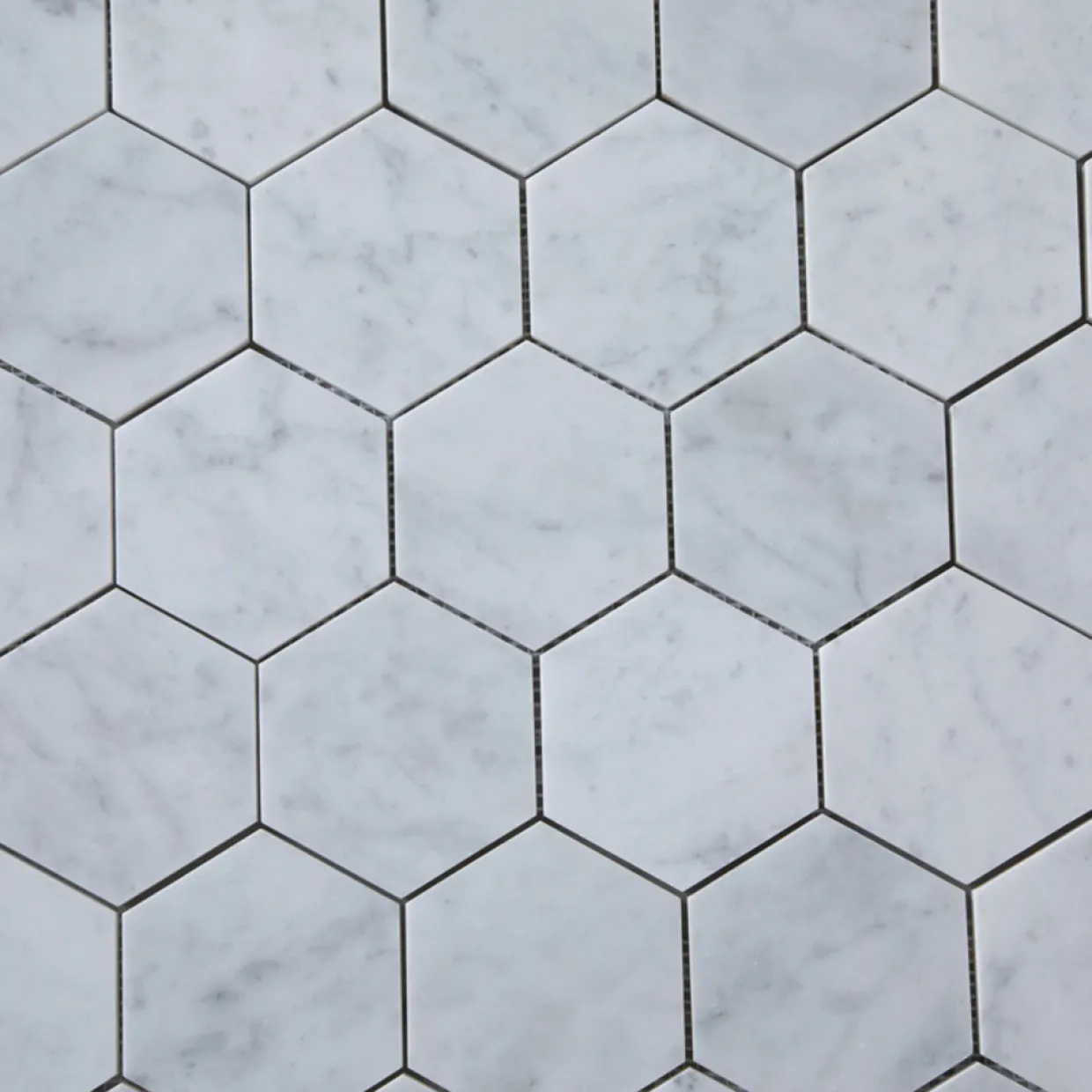 Bianco Carrara C Hexagon Polerad 5x5 cm