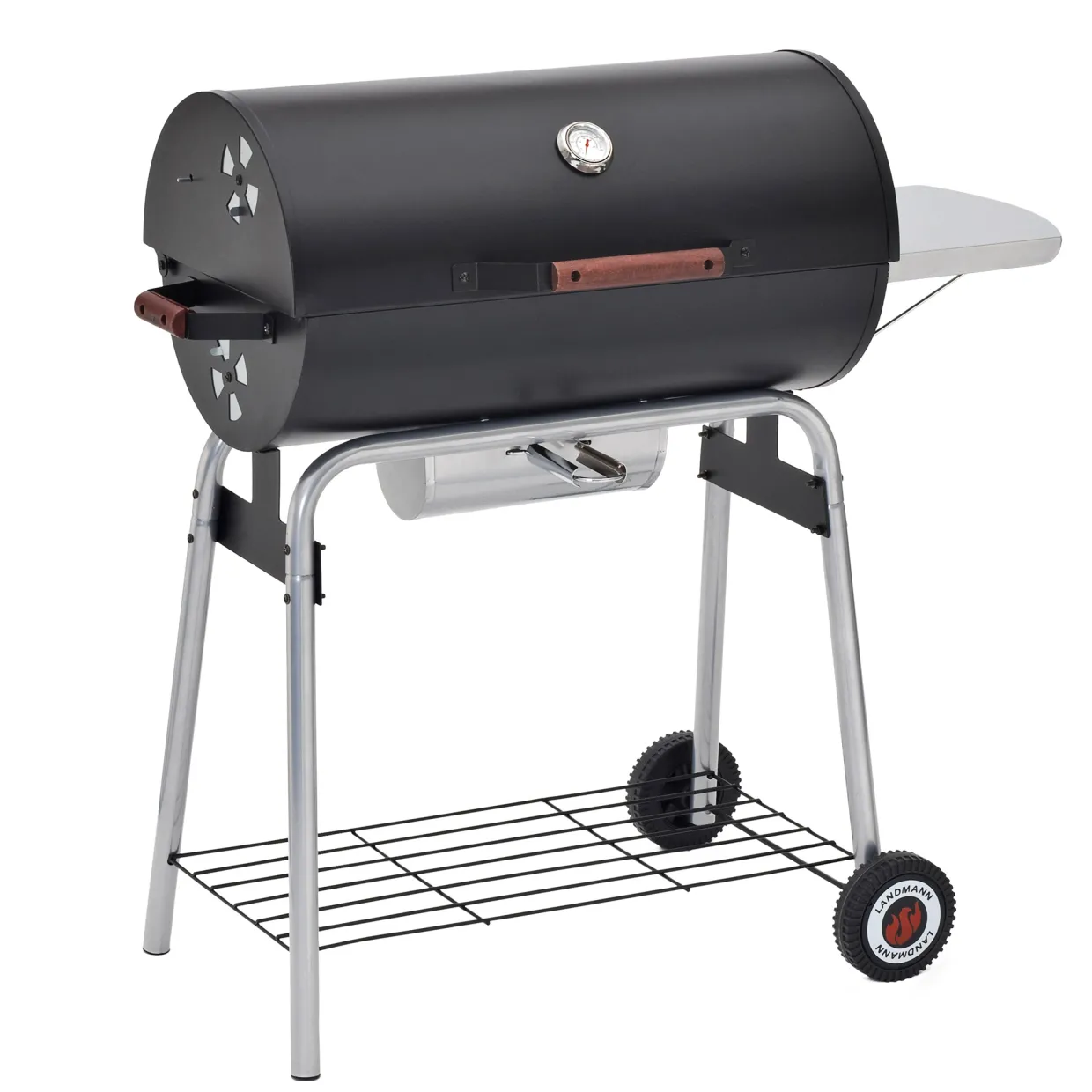 Black Taurus 660 Grilltunna med Justerbart Galler & Avtagbart Sidobord