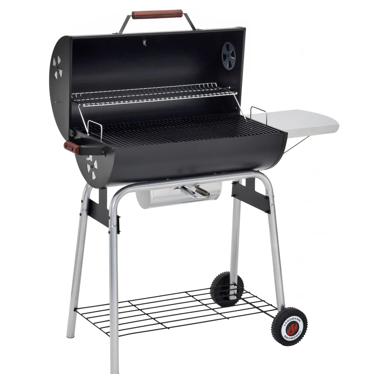 Black Taurus 660 Grilltunna med Justerbart Galler & Avtagbart Sidobord