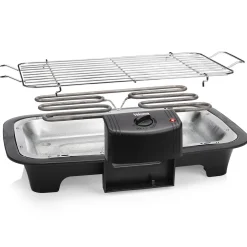 BQ-2813 Svart Bordsgrill med Steglös Temperaturreglering & Fettuppsamlare