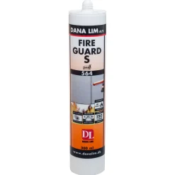 Brandsilikon Fireguard S564 Grå 290 ml