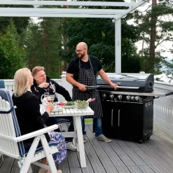 6+1 Brännare Svart Med Gaslock