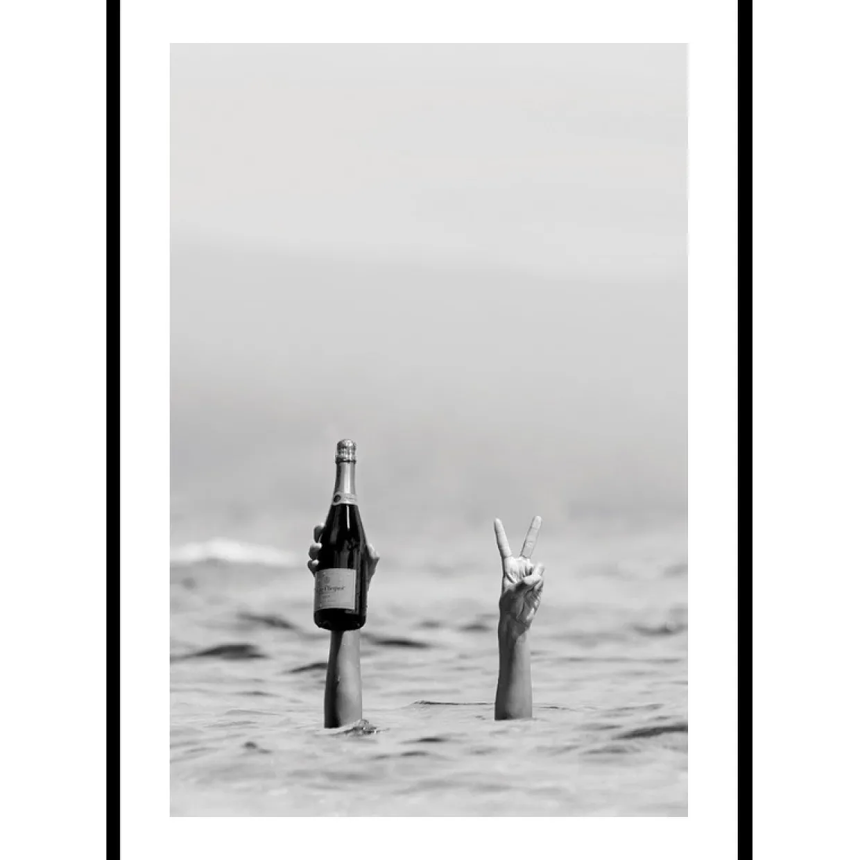 Champagne Victory B&W