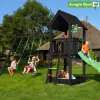 Club inkl. swing module xtra och rutschkana, grundmålat svart