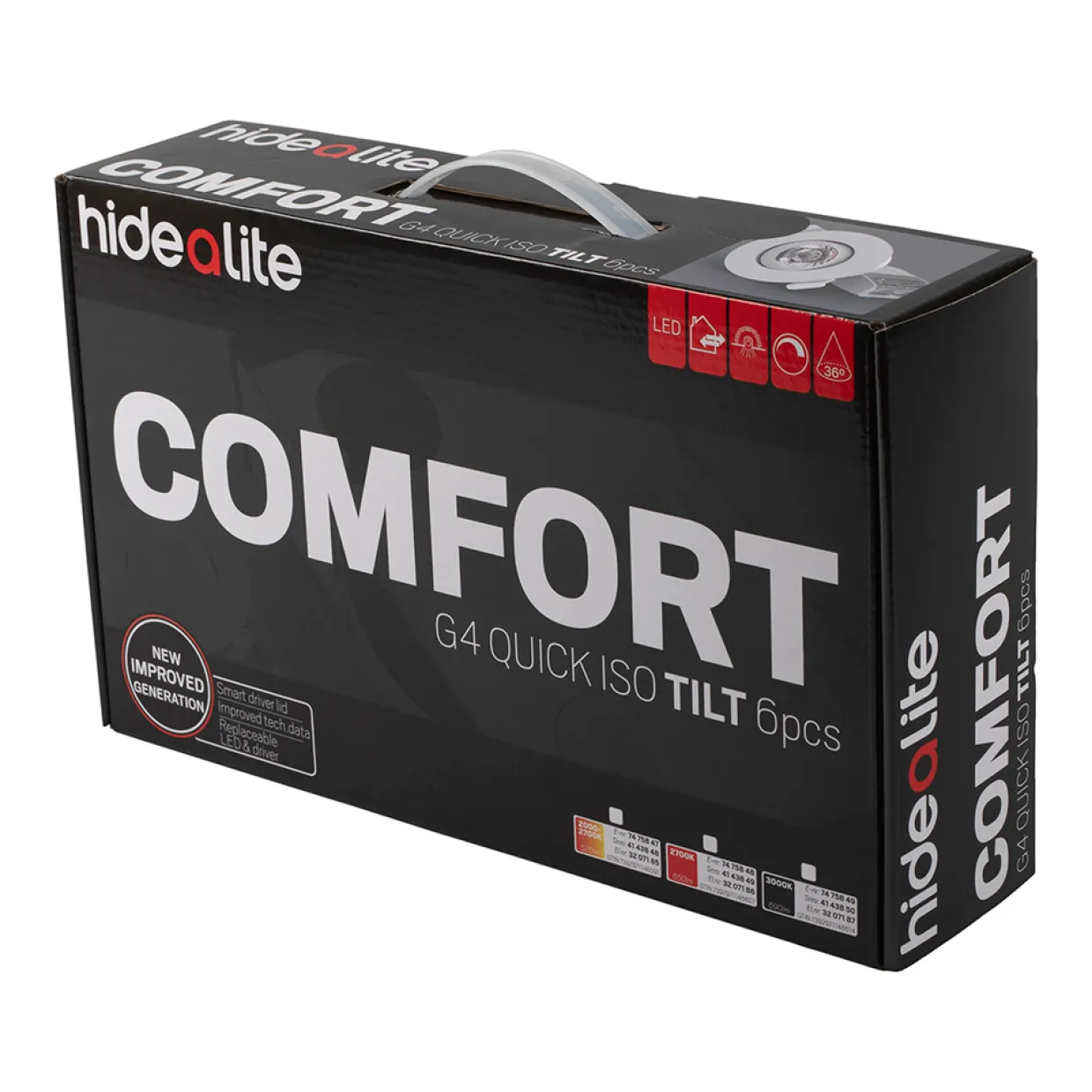 Comfort G4 Q ISO Tilt 6-pack LED Vit 930, Dimbar