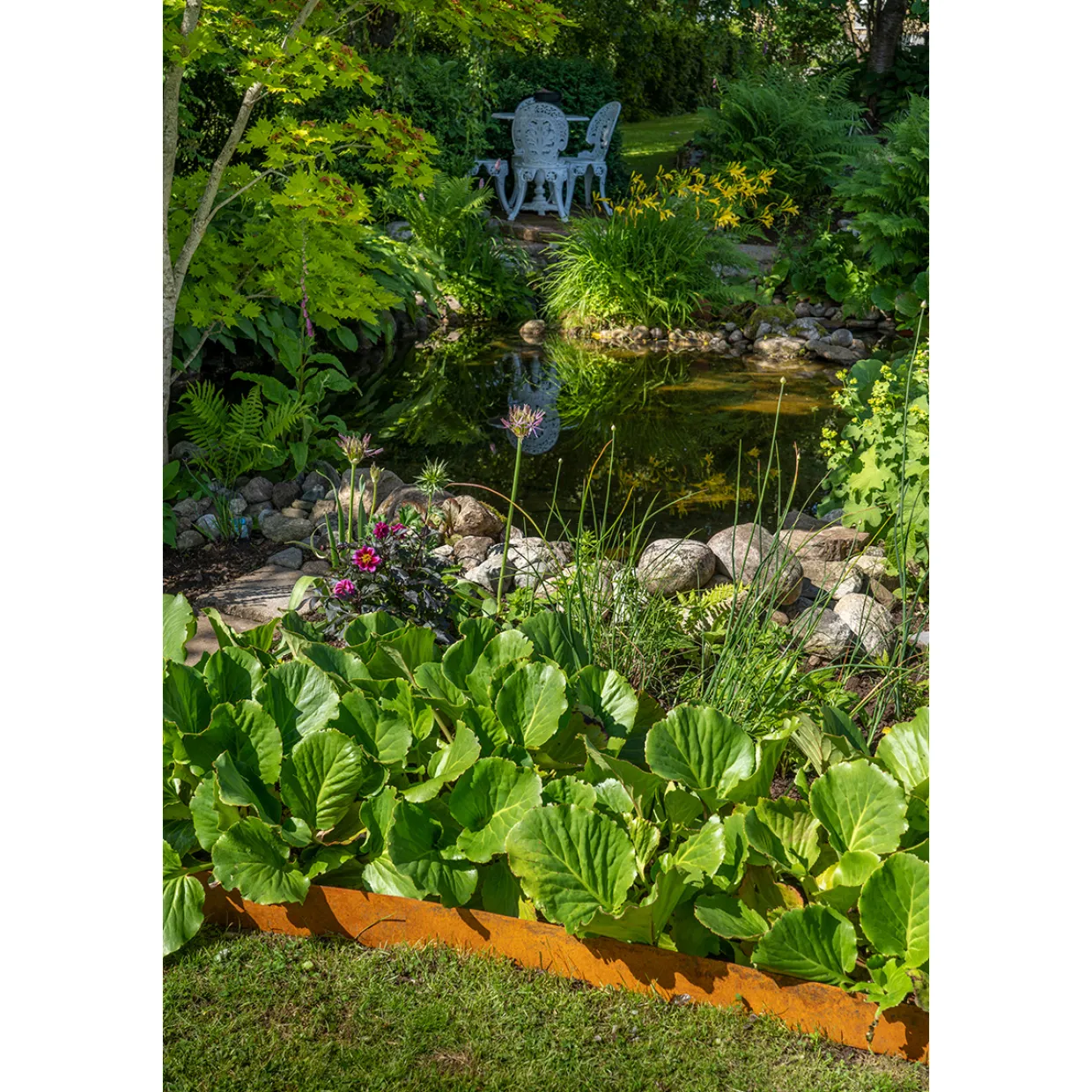 Corten 4-pack Gräskant, 110 cm