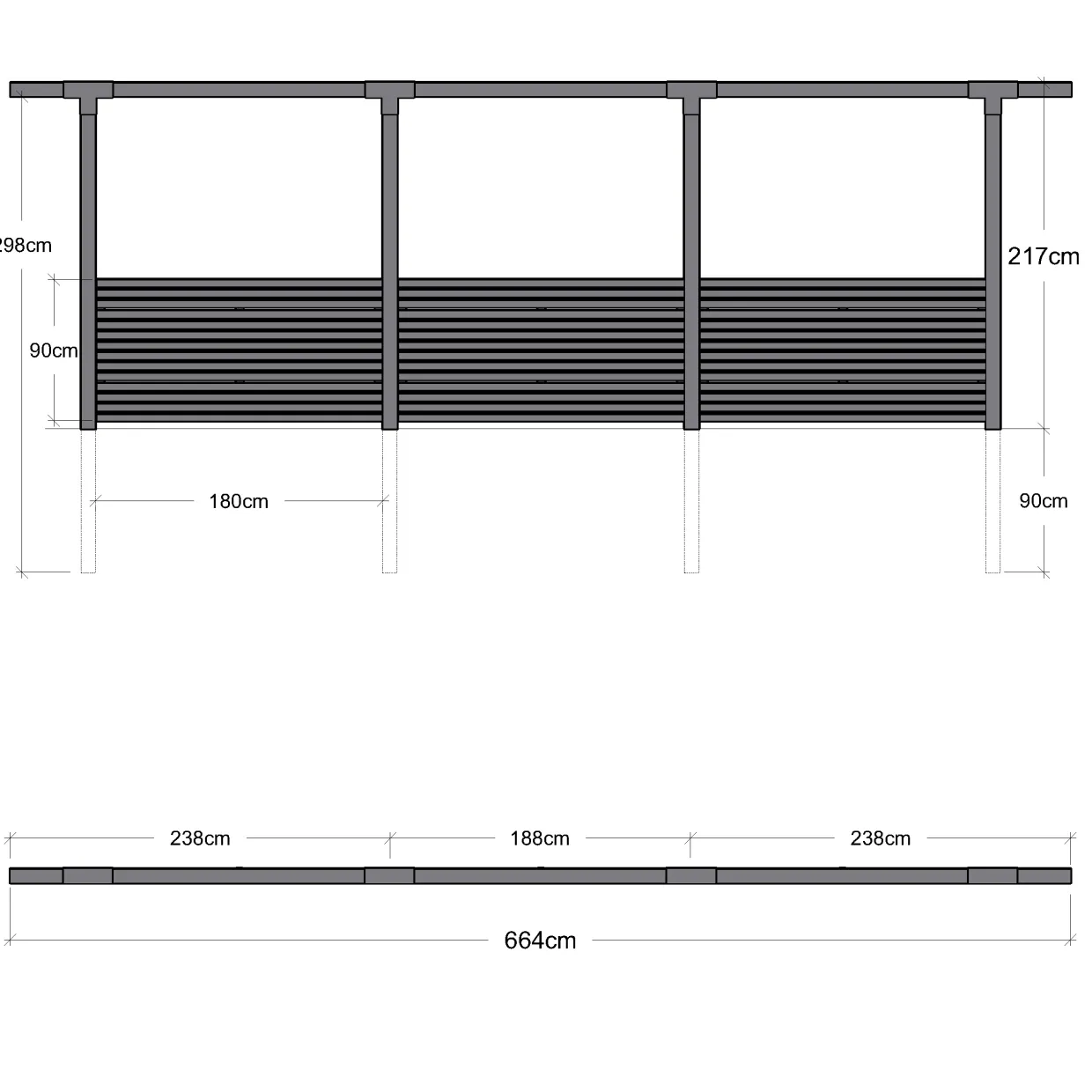 Cubic 3 Moduler inkl. Tokyo Staket