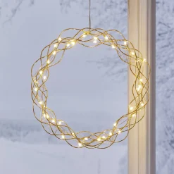 Curly Krans med LED 30cm