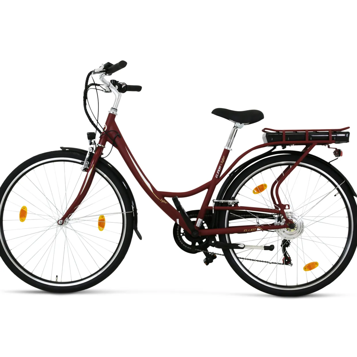 Dam 28" med Cykeldator Mattröd
