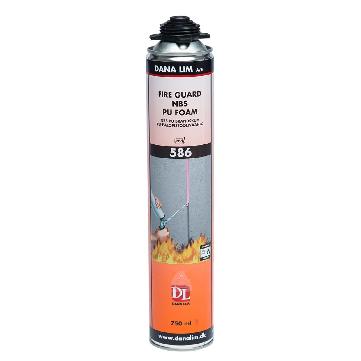 Dana Nbs Pu 586 Fire Guard Prof 750 ml för Byggfog & Butyltätning
