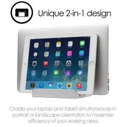 Dual för Tablet Mac/Ultrabooks Justerbar Aluminium