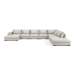 Dubai Large Modulsoffa med Vänster Divan & Linneklädsel