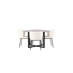 Durango Ø120 cm med 4 st Edina stolar
