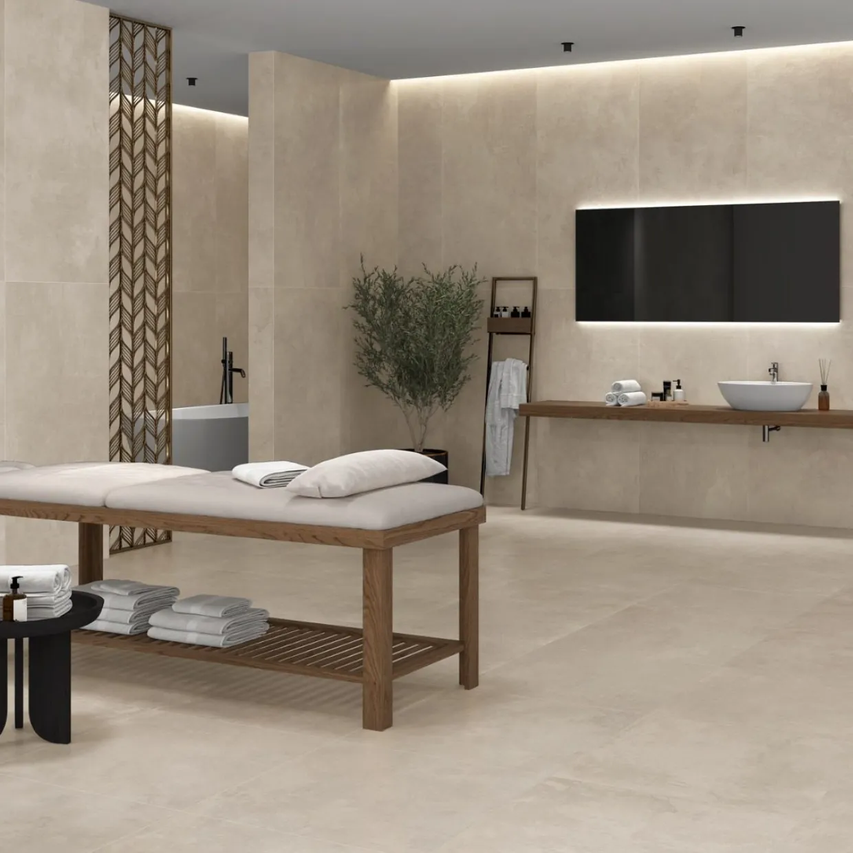 Elementi Beige Matt 60x120 cm