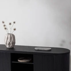 Fjällbacka Svart TV-Bänk/Sidobord MDF