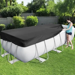 Flowclear PVC Svart 4,12 x 2,01 m Poolskydd