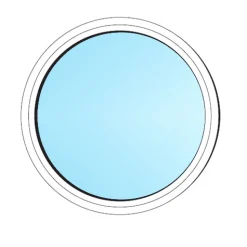 Fri Form Fast Karm Cirkel 3-glas Aluminium