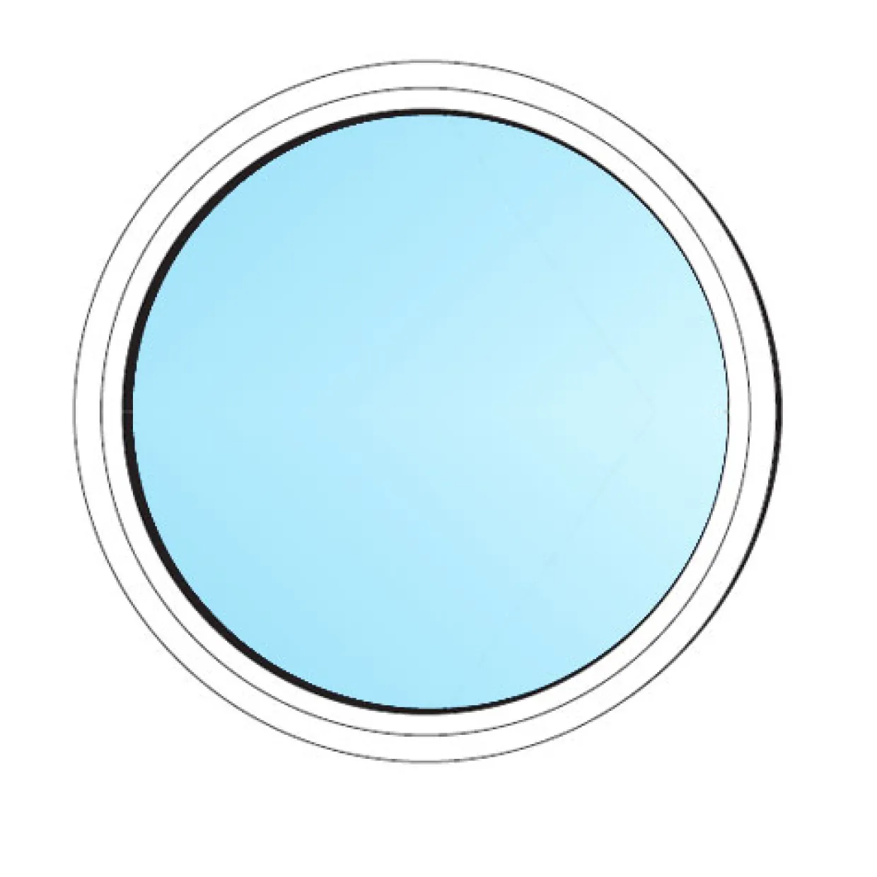 Fri Form Fast Karm Cirkel 3-glas Aluminium