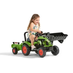 Frontlastare Claas med Vagn för Barn Grön