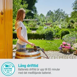 för Regnvattentunna 2000/2 18V P4A Set (2,5Ah batteri + standardladdare)