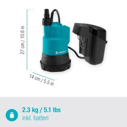 för Rent Vatten 2000/2 18V P4A Set (2,5Ah batteri + standardladdare)