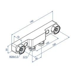 för Utanpåliggande Rördragning 160 c/c