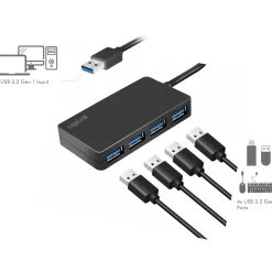 3.2 Gen1 4 USB-A-portar