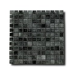 Glasmosaik Svart 2,5x2,5 cm