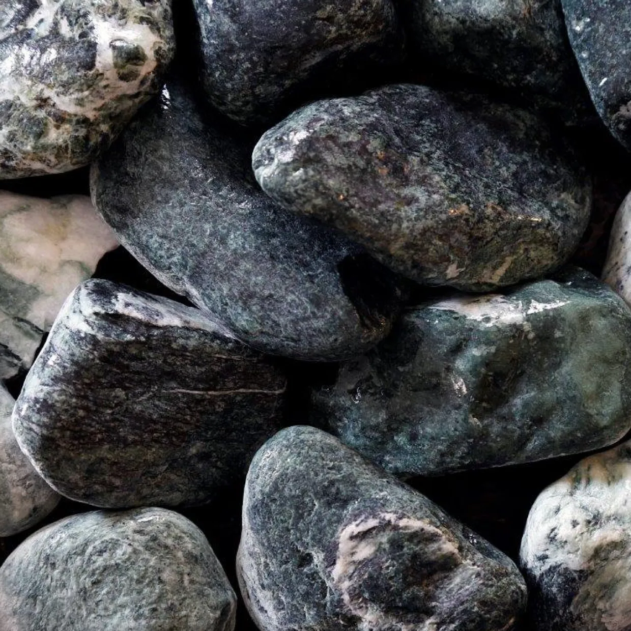 Grön Pebbles 40-60 mm, 1000 kg Säck