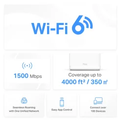 Halo H60X AX1500 Whole Home Mesh WiFi 6 System 2-Pack