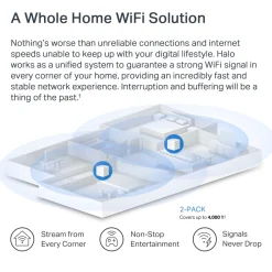 Halo H60X AX1500 Whole Home Mesh WiFi 6 System 2-Pack