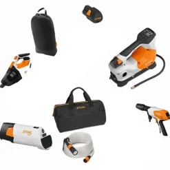 Handdammsugare Högtryckstvätt Kompressor Powerbank Med Batteri & Laddare