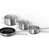 HEZ9SE040 Set 4 st Rostfria Kastruller & Stekpannor
