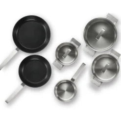 HEZ9SE040 Set 4 st Rostfria Kastruller & Stekpannor