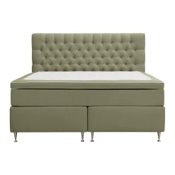 Hilton Lyx Komplett Sängpaket 160x200 cm med Knappad Sänggavel i Sammet