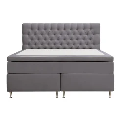Hilton Lyx Komplett Sängpaket 160x200 cm med Knappad Sänggavel i Sammet